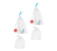ASAKKURA 4pcs Portable Facial Foaming Nets Soap Saver Bags Fine Mesh Bubble Makers for Face Cleanser and Soft Material Efficient Handmade Soap Foaming Pouches for Daily Skincare