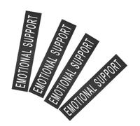 ASAKKURA 4pcs Reflective Hook and Loop Patches Therapy Dog Patch Weather-resistant Pu Leather 3.54x0.98x0.20in for Night Walking Pet Dog