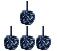 ASAKKURA 4pcs Shower Sponge Ball Bathing Sponge Ball 60g Pe Material Black Gradient Color Removes Keratin Makes Abundant Bubble Hanging Rope Suitable for Daily Bathing