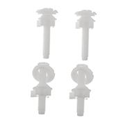 ASAKKURA 4pcs White Plastic Toilet Seat Replacement Screws with Washers Toilet Seat Hinge Bolts for Secure Fixing Lightweight and Easy to Install