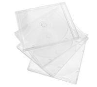 ASAKKURA 4set Plastic Single Disc Jewel Storage Case with Secure Snap Closure for Media Protection and Data Storage Suitable for DIY Projects and Fan Collection