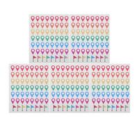 ASAKKURA 5 Sheets Maps Travel Markers Marking Stickers Weatherproof Vivid Color Coding Self Adhesive Waterproof Material Location Indicators for Teaching and Bucket List