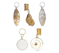 ASAKKURA 5pcs Dreadlock Accessory Hair Braid Pendants Mixed Style Creative Eye-catching Conch Material Practical for Braiding Dreadlocks Men Women Holiday Party Random Style