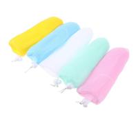 ASAKKURA 5pcs Soap Mesh Bag Soap Storage Bags 5.91x2.36x0.79 Inch Drawstring Design Create Lather Storage Bathroom Use Random Color