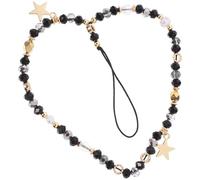 ASAKKURA 65x0.79x0.24in 2 Pack Cell Phone Strap Phone Lanyard for Outdoor Use with Attach and Detach Function Stylish Crystal Alloy Material Cute Shaped Design Black Colour Suitable