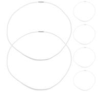ASAKKURA 6pcs Adjustable Elastic Rope Rubber Bands for Garbage Can Reusable White Trash Bag Fasteners Household Kitchen Waste Management