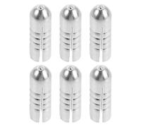 ASAKKURA 6pcs Dart Flight Protectors Made of Aluminium Alloy with Silver Finish for Flight Optimisation and Effortless Use, for Recreational Scenarios and Family Recreation