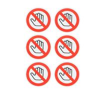 ASAKKURA 6pcs Do Not Touch Warning Label Stickers 25mm Adhesive Safety Caution Decals for Machinery Equipment Windows and Doors