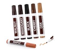 ASAKKURA 6pcs Furniture Touch-up Marker Pen Wooden Furniture Repair Pen for Scratch Concealing and Blemish Fixing Oak and Other Wooden Surfaces