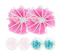 ASAKKURA 6pcs Interactive Cat Ball Pet Cat Colorful Interaction Bite-resistant Crinkle Paper and Abs Material Solo Play Interactive Fun with The Owner