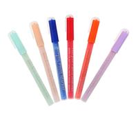 ASAKKURA 6pcs Nail Art Pens Set with Assorted Colours for Line Designs and Hand-painted Dotting Portable Manicure Liner Pens Made of Sturdy Pp Material Easy Operation Nail Tool Accessory