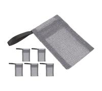 ASAKKURA 6pcs Nylon Fiber Soap Saver Bags for Bar Soap with Exfoliating Function and Lather Creation for Bath and Shower Use