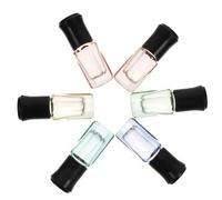 ASAKKURA 6Pcs Octagonal Roll Bottles for Essential Oils Perfume Aromatherapy Leak Portable Small Roller Containers in Assorted Orange Yellow Blue Pink Green Grass Green Colors for Travel
