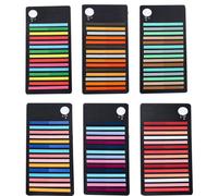 ASAKKURA 6pcs Pet Waterproof Fine Tip Reading Stickers, Colorful Adhesive Note Tabs for Annotating Books, Household Page Markers with Six Unique Designs for Office and School Use