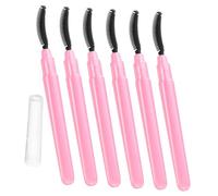 ASAKKURA 6pcs Portable Eyelash Brushes Travel Mascara Wands Bristles for Lashes Eyebrows Compact Makeup Tools Stylish