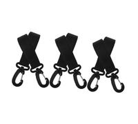 ASAKKURA 6pcs Rotatable Stroller Hooks for Hanging Bags Plastics Stroller Hangers Compatible Diaper Bags for Outdoor Use as Pram Shopping Clips