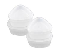 ASAKKURA 6pcs Sushi Maker Mold Set Triangle Rice Ball Moulds for Household Use and Sushi Restaurants Made of Sturdy Pp Material Includes 3 Large and 3 Small Moulds