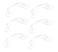 ASAKKURA 6pcs U Shaped Eyeglass Nose Pads Transparent Silicone Bridge Cushions for Spectacles and Sunglasses Slip Design for Secure Fit Easy Installation and Replacement for All Frames