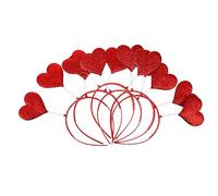 ASAKKURA 6pcs Unique Heart Shape Hair Hoop for Women Adult Decorative Headband for Party Valentine's Day