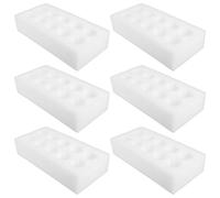 ASAKKURA 6pcs White Foam Egg Tray with 10 Grids Shock-absorbent Egg Storage Holder for Shipping and Transport Suitable for Kitchen
