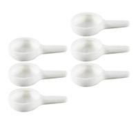 ASAKKURA 6pcs White Porcelain Candle Holder Set Ceramic Essential Oil Burner Tray Aromatherapy Tea Light Candle Tray for Home Decor and Party Use