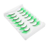 ASAKKURA 7 Pairs Green Lashes St Patrick Day Lashes Reusable Easy to Use Dramatic Eye-catching Style for Parties and St Patrick's Day Celebrations