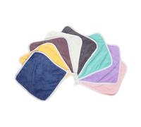 ASAKKURA 8pcs Baby Washcloths for Newborns and Toddlers, Soft Coral Fleece Hand Towels with Hanging Loops, Small Infant Face and Bath Towels, Sturdy Boys and Girls Bathroom Cloths