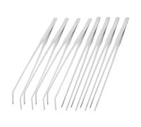 ASAKKURA 8pcs Stainless Steel Feeding Tongs for Fish Tank and Terrarium Curved and Straight Aquarium Tweezers for Aquascaping Reptile and Snake Feeding Tool Kit Hygienic and Versatile Pet