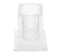 ASAKKURA Acrylic Desktop Mic Stand Microphone Rack Tabletop Microphone Base White Sturdy Higher Stability for Ktv Use