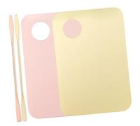 ASAKKURA Acrylic Makeup Mixing Palettes Set 2 Pieces with Foundation Spatulas Portable Foundation Mixing Trays for Makeup Artists and Women Professional Cosmetic Tools