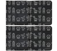 ASAKKURA Aluminum Foil Oil Baffle 2 Pack Black Foldable Splatter Guard for Gas Stove Heat Insulation Plate for Kitchen Frying
