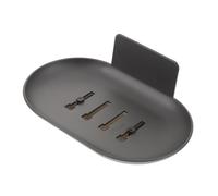ASAKKURA Aluminum Soap Box Draining Wall-mounted Soap Dish Self-adhesive Chrome Shower