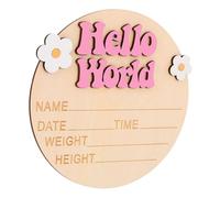 ASAKKURA Announcement Sign Decor for Newborn Nursery Birth Announcement Photo Prop Growth Card