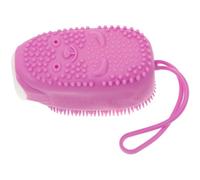 ASAKKURA Automatic Foam Silicone Bath Brush Soap Holder, Lavender Purple Back Scrubber and Shower Cleaning Brush for Home and Hotel Use