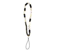 ASAKKURA Beaded Moon Star Cellphone Wrist Rope Handmade Soft Pottery Lanyard for Phones Keychains Id Cards Stylish Lost Accessory for Women