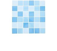 ASAKKURA Blue Ceramic Pool Tiles 48Pcs Mosaic Porcelain Squares for Hot Spring Baths and Outdoor Swimming Pool Flooring Easy to Handle Waterproof Tiles