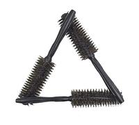 ASAKKURA Boar Bristle Hair Styling Comb Ergonomic Wooden Handle Detangling Tool for Curly Hair Multifunctional Hairdressing Accessory Suitable for Salons and Home Use