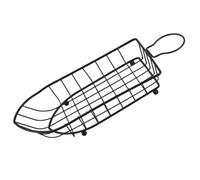 ASAKKURA Boat-Shaped Iron Snack Basket with Open Design and Sauce Cup, Black Bread and Fruit Basket Container for Classroom and Restaurant Serving