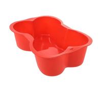ASAKKURA Bone Shaped Silicone Cake Mold Non-Stick Reusable Silicone Baking Pan for DIY Cupcakes and Cakes 1pcs Red Brown for Home Baking