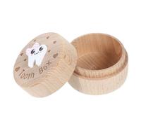 ASAKKURA Boys and Girls Tooth Keepsake Box Teeth Keepsake Box for Children Memory Storage Holder Gift for Boys and Girls 3D Engraved Design Nursery Room Decor