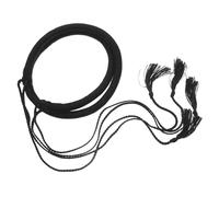 ASAKKURA Braided Tassel Hairband Shemagh Headband Black Wool Arab Dubai Style Versatile Stylish Men Daily Life Hair Accessory Enhancing Overall Styling