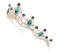 ASAKKURA Bridal Headpiece Wedding Tiara Baroque Diamond Crown Hair Accessories for Bride