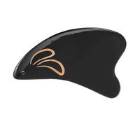 ASAKKURA Buffalo Horn Guasha Board Portable Face Scraper Massage Scraper for Full Body Lymphatic Massage Household Facial Tool Black
