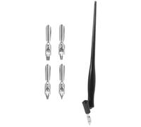 ASAKKURA Calligraphy Pen Watercolor Pen Set with Bent Tip Design Irregular Rod Design Silver Metal for Smooth Lines Versatility in Writing Styles Artistic Effects and Styles
