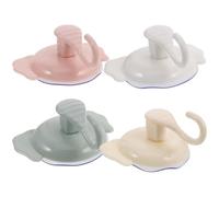 ASAKKURA Cartoon Elephant Cup Hooks Cute and Charming Wall Organizers 4pcs Material, No Drilling Required, Versatile Use for Bathroom and Kitchen for Towels