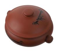 ASAKKURA Ceramic Stew Pot 350ml Household Slow Cooker with Lid Small Size Ceramic Soup Pot Suitable for Daily Kitchen and Family Cooking Random Color