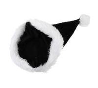 ASAKKURA Christmas Hat for Adults Black Plush Xmas Party Accessory for Halloween Cosplay and Stage Performances Stylish Novelty Headwear to Impress at Any Celebration