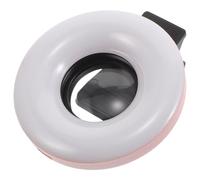 ASAKKURA Clip-on Selfie Ring Light for Phone with 15x Macro Lens, Portable Abs Material LED Light for Smartphone Cameras, for On-the-go Photography and Video Recording, 240mah Rechargeable
