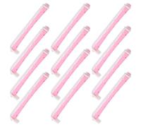 ASAKKURA Cold Wave Perm Rods Hair Curlers 12Pcs Plastic Rollers for Tight Curls and Hair Styling Tools Suitable for Women and Night Use Pink