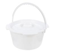 ASAKKURA Commode Chair Commode White Thickened Handle Portable Lidded Bucket for Elderly Adults for Toilet Aids and Disabled Use